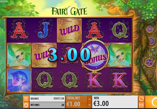 Выигрышная комбинация символов в автомате Fairy Gate