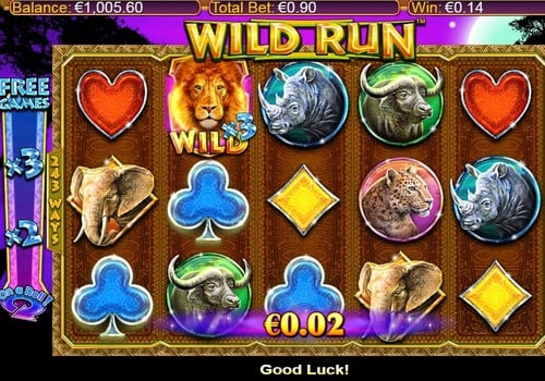 Выигрышная комбинация с диким символом в Wild Run